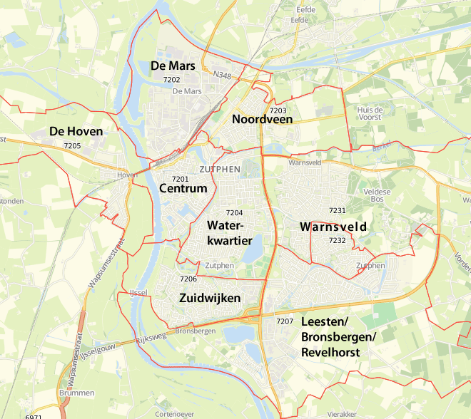 kaart inbraakcijfers Zutphen Warnsveld